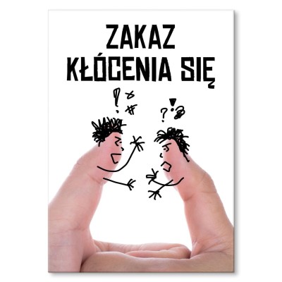 Plakat metalowy Zakaz kłócenia się