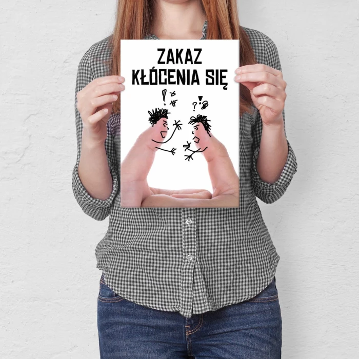 Plakat metalowy Zakaz kłócenia się