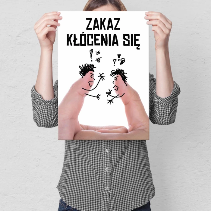Plakat metalowy Zakaz kłócenia się