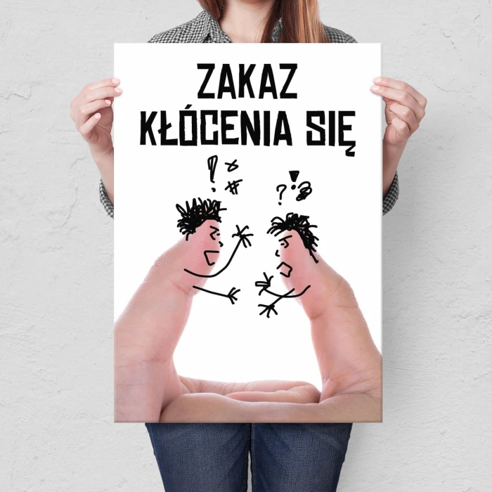 Plakat metalowy Zakaz kłócenia się