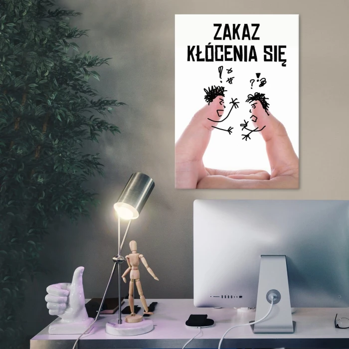 Plakat metalowy Zakaz kłócenia się