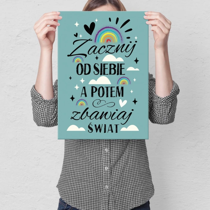 Plakat metalowy Zacznij od siebie