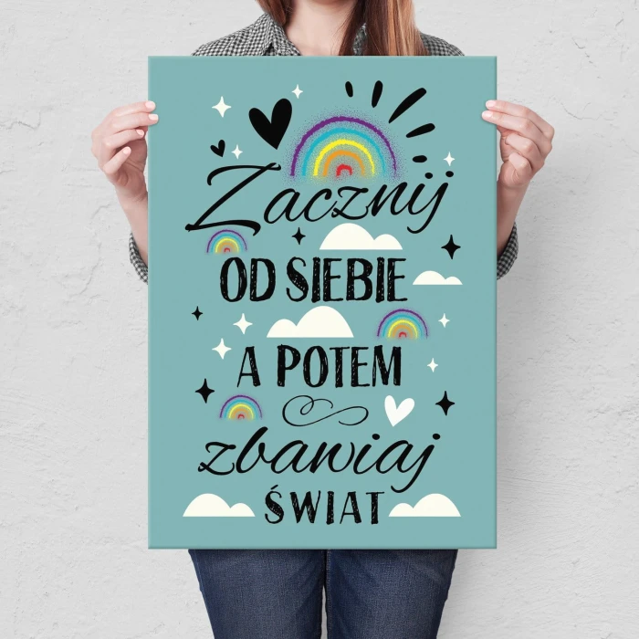 Plakat metalowy Zacznij od siebie