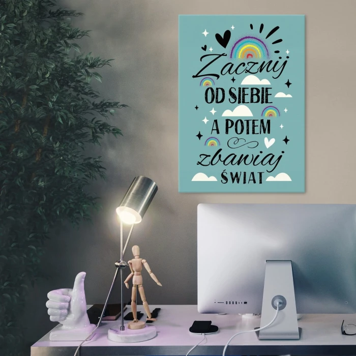 Plakat metalowy Zacznij od siebie