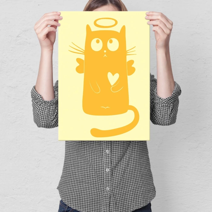 Plakat metalowy Niewinny kotek Prezent