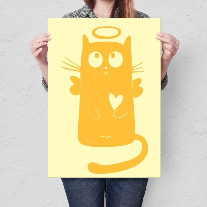 Plakat metalowy Niewinny kotek Prezent