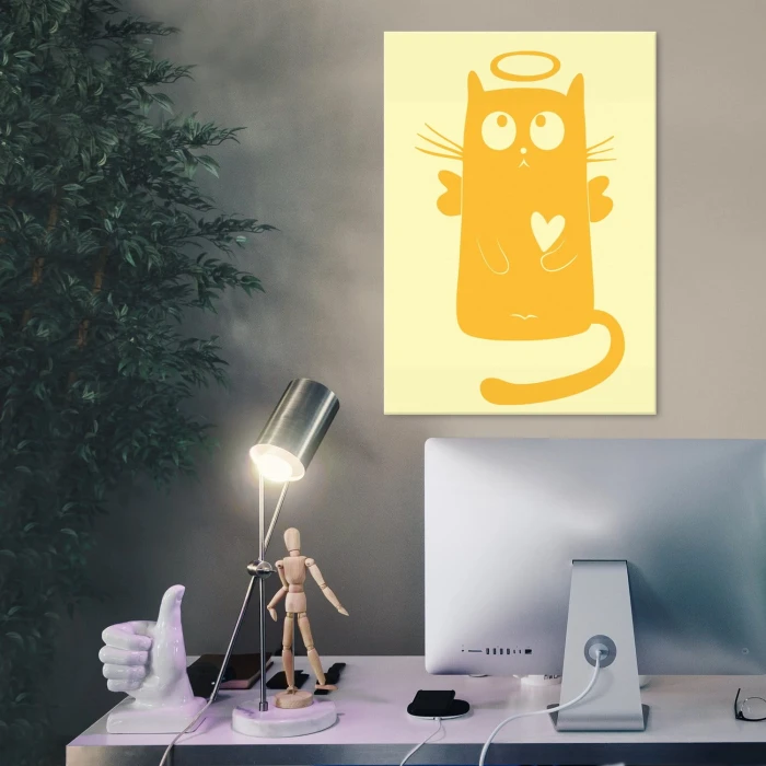 Plakat metalowy Niewinny kotek Prezent