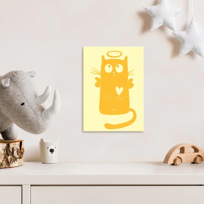 Plakat metalowy Niewinny kotek Prezent