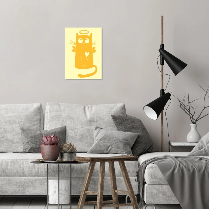 Plakat metalowy Niewinny kotek Prezent