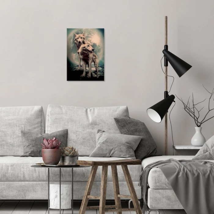 Plakat metalowy Wilki