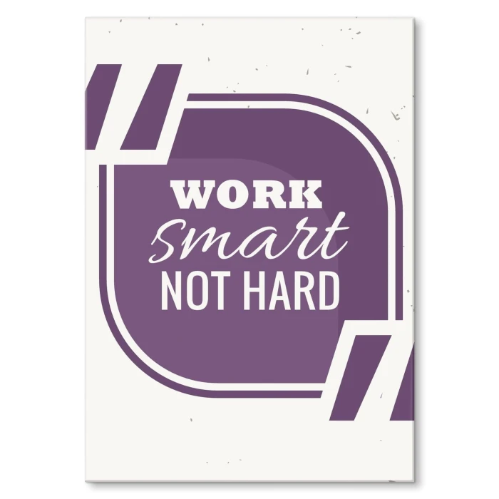 Plakat metalowy Work smart