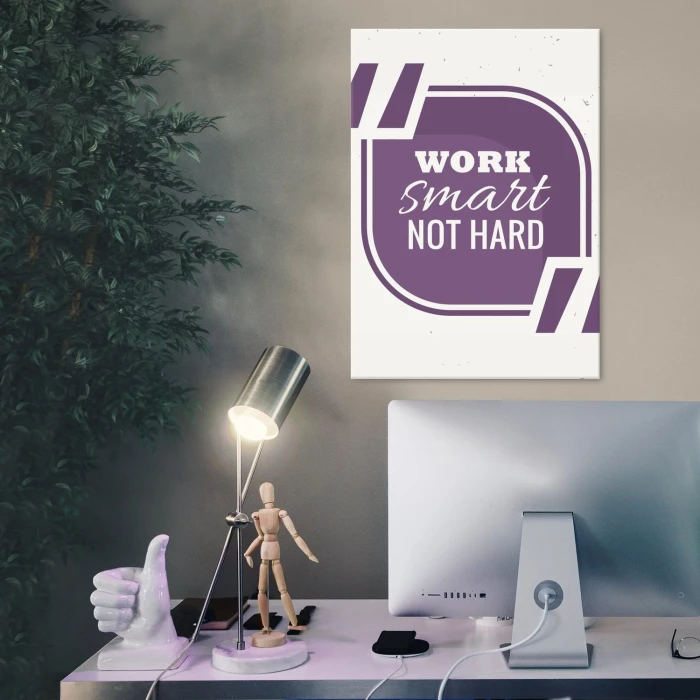 Plakat metalowy Work smart