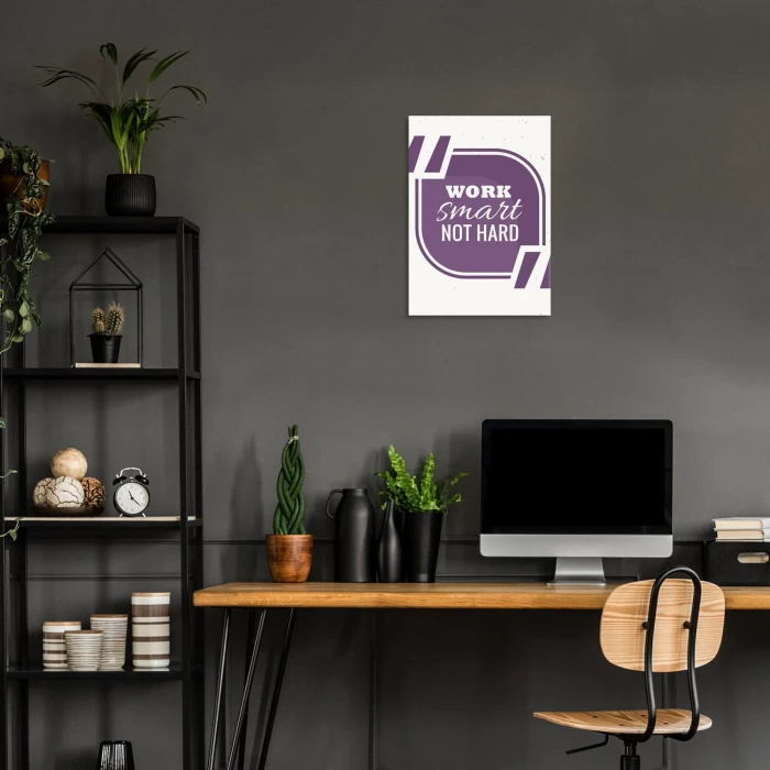 Plakat metalowy Work smart