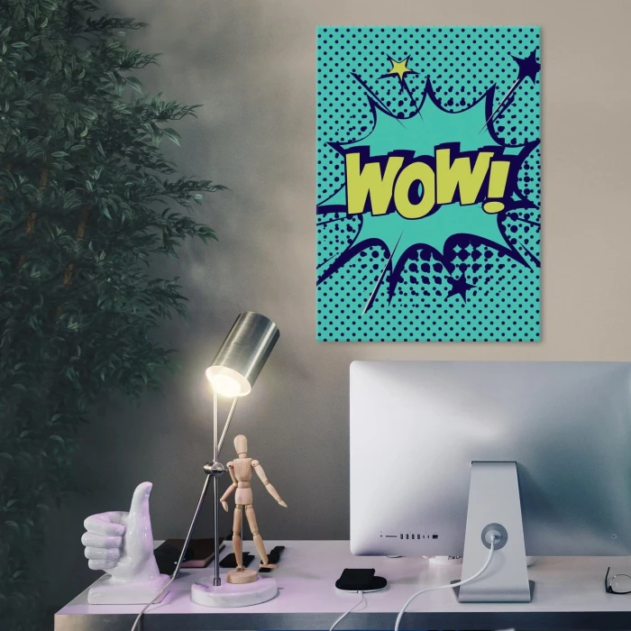 Plakat metalowy Comics wow!