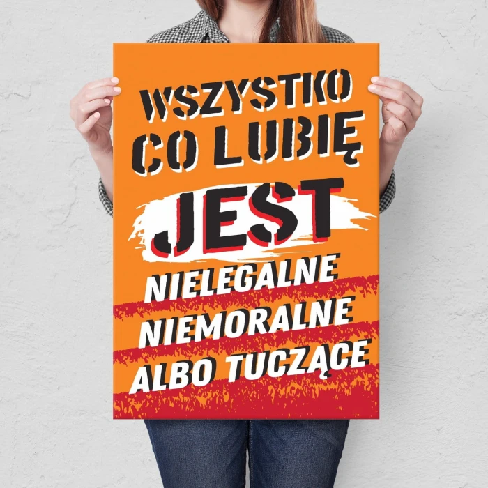 Plakat metalowy Wszystko co lubię
