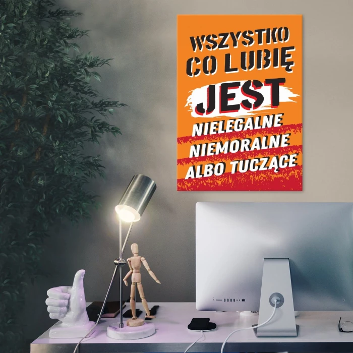 Plakat metalowy Wszystko co lubię