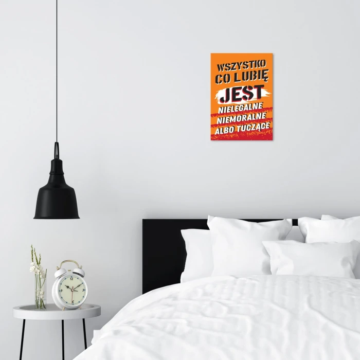 Plakat metalowy Wszystko co lubię