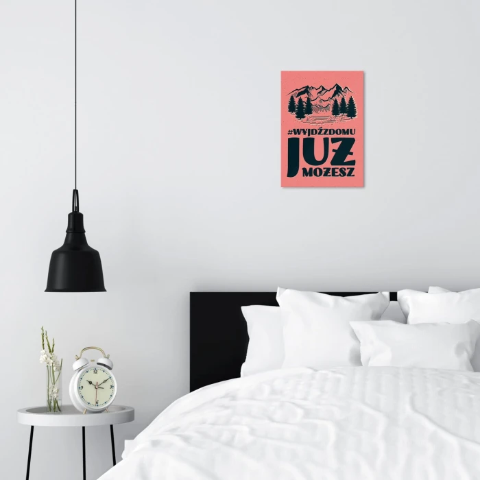 Plakat metalowy Wyjdź z domu