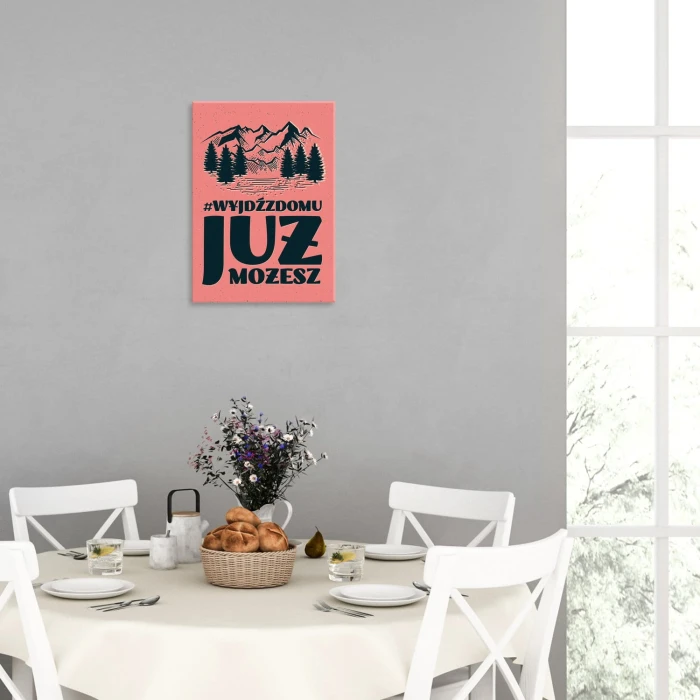 Plakat metalowy Wyjdź z domu
