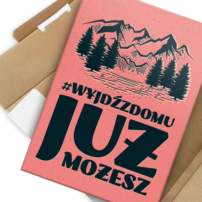 Plakat metalowy Wyjdź z domu