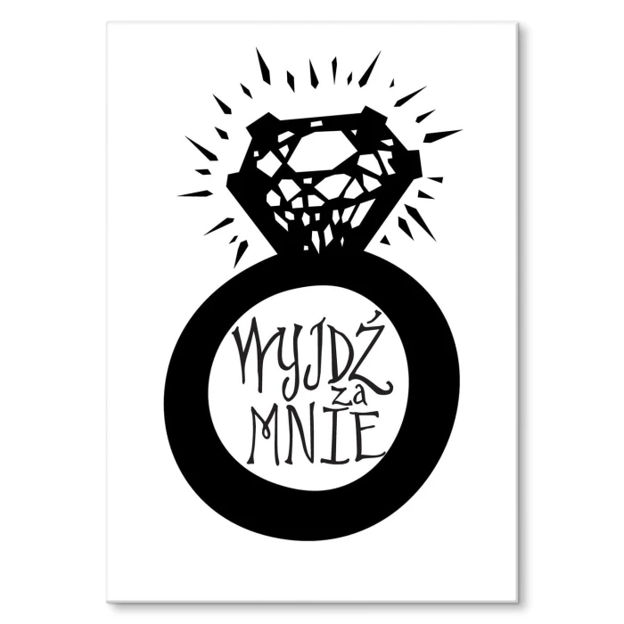 Plakat metalowy Wyjdź za mnie