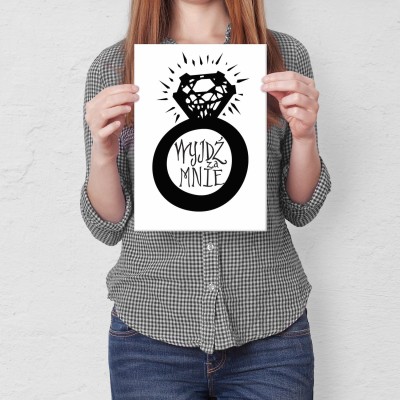 Plakat metalowy Wyjdź za mnie