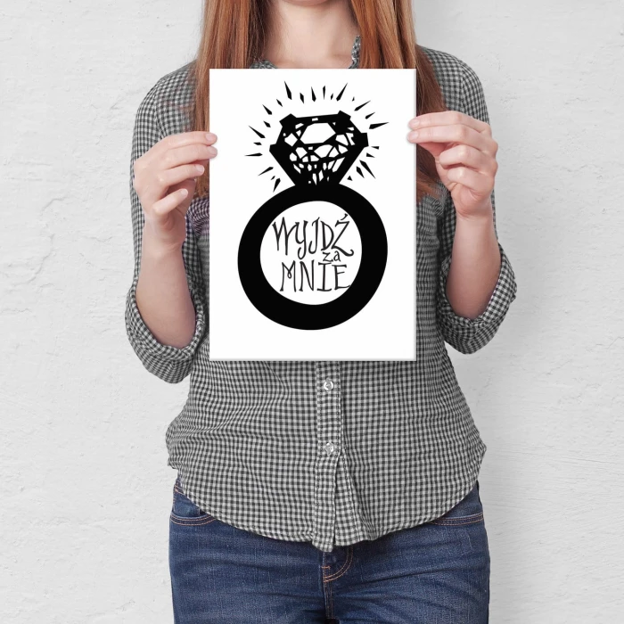 Plakat metalowy Wyjdź za mnie