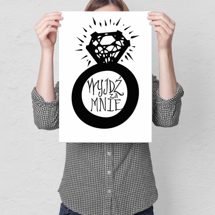 Plakat metalowy Wyjdź za mnie