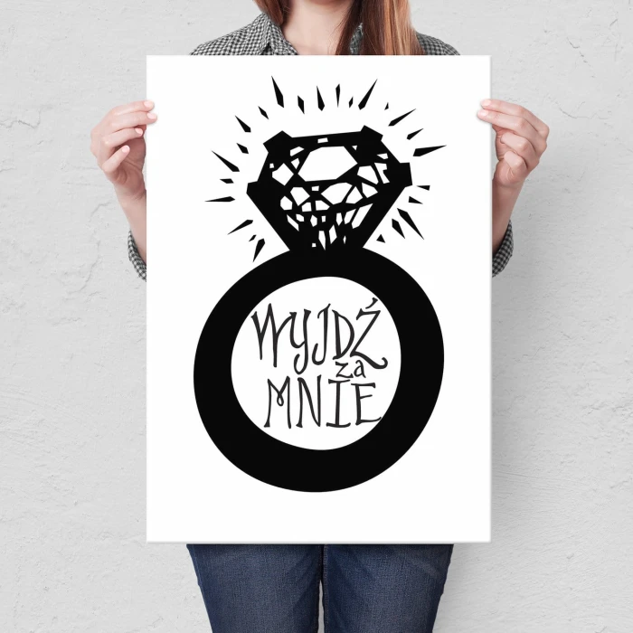 Plakat metalowy Wyjdź za mnie