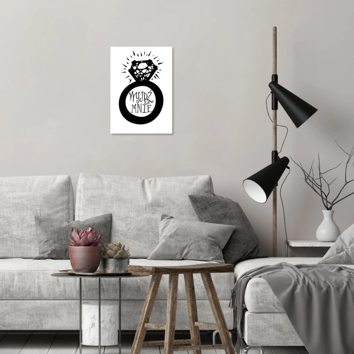 Plakat metalowy Wyjdź za mnie