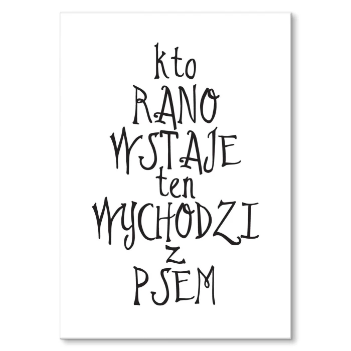 Plakat metalowy Spacer z psem
