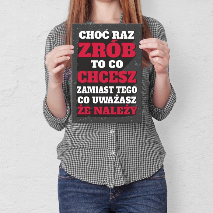 Plakat metalowy Zrób to co chcesz