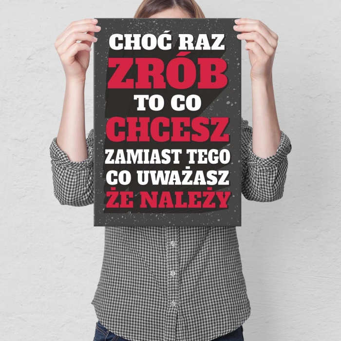Plakat metalowy Zrób to co chcesz