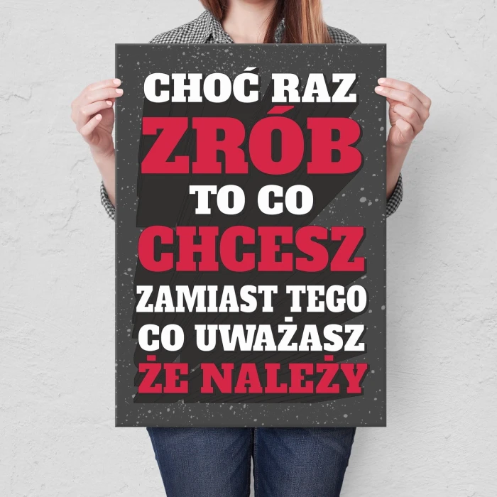 Plakat metalowy Zrób to co chcesz