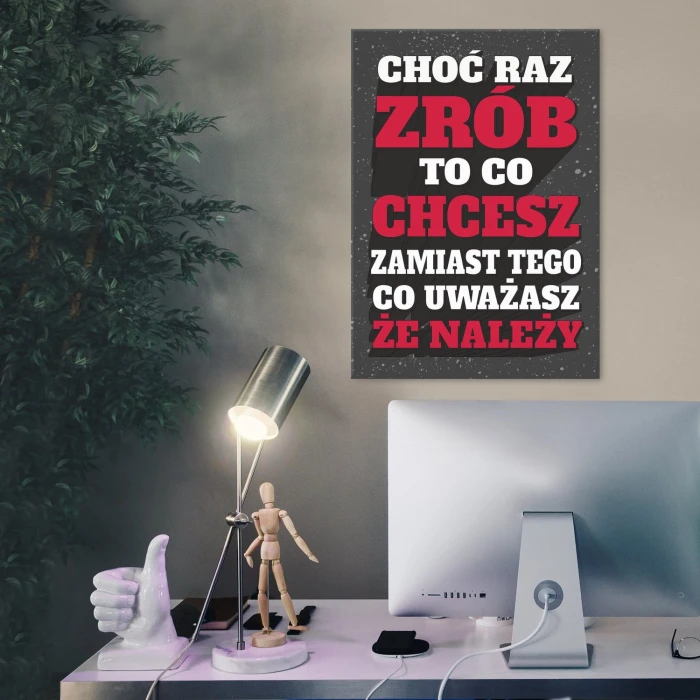 Plakat metalowy Zrób to co chcesz