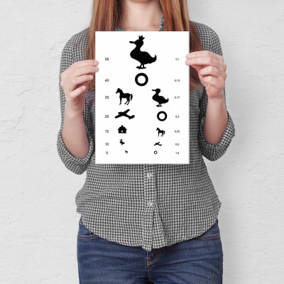 Plakat metalowy Badanie wzroku