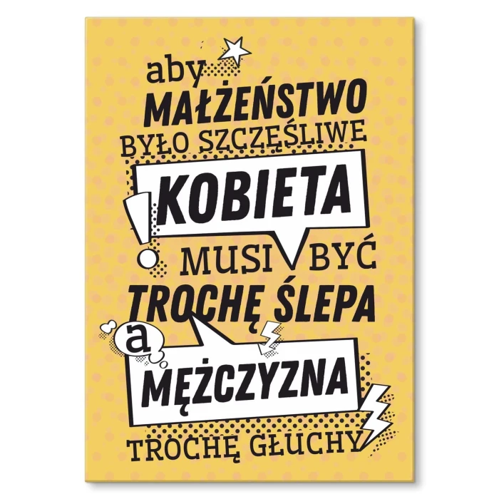 Plakat metalowy Szczęśliwe małżeństwo