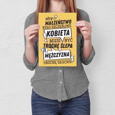 Plakat metalowy Szczęśliwe małżeństwo