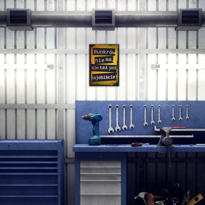 Plakat metalowy Bunkrów nie ma