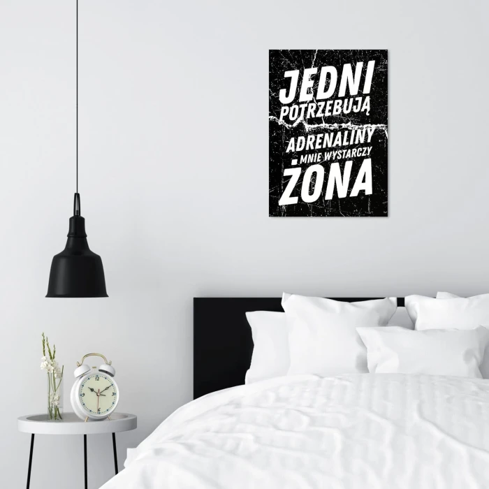 Plakat metalowy Andrenalina żona