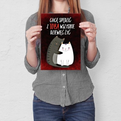 Plakat metalowy Spędzić z Tobą życie