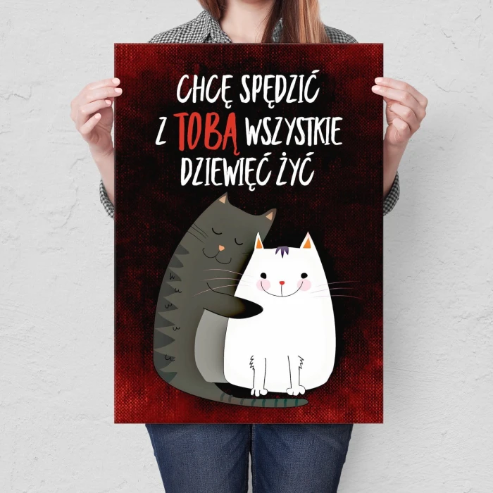 Plakat metalowy Spędzić z Tobą życie