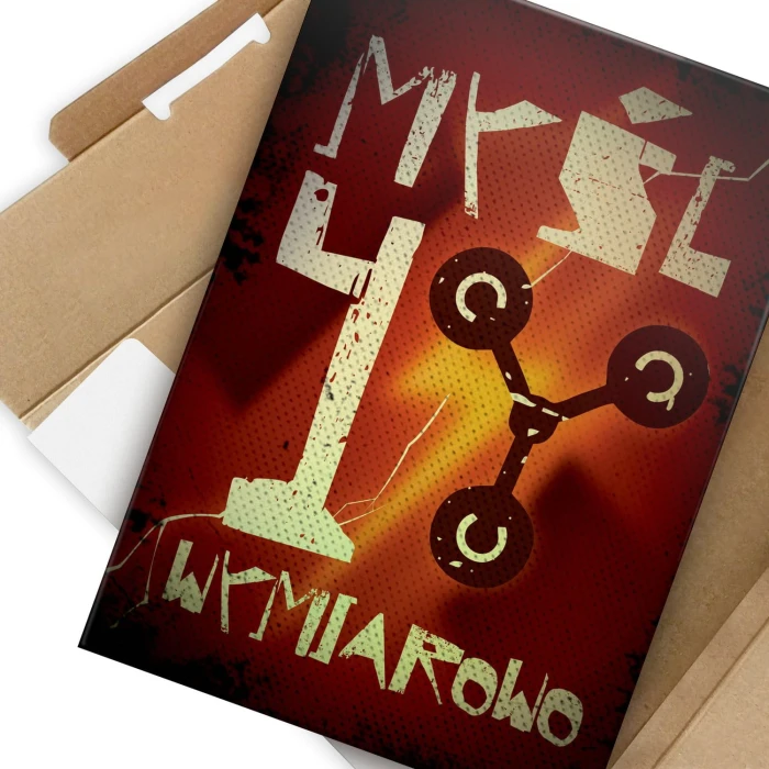 Plakat metalowy Myśl 4 wymiarowo