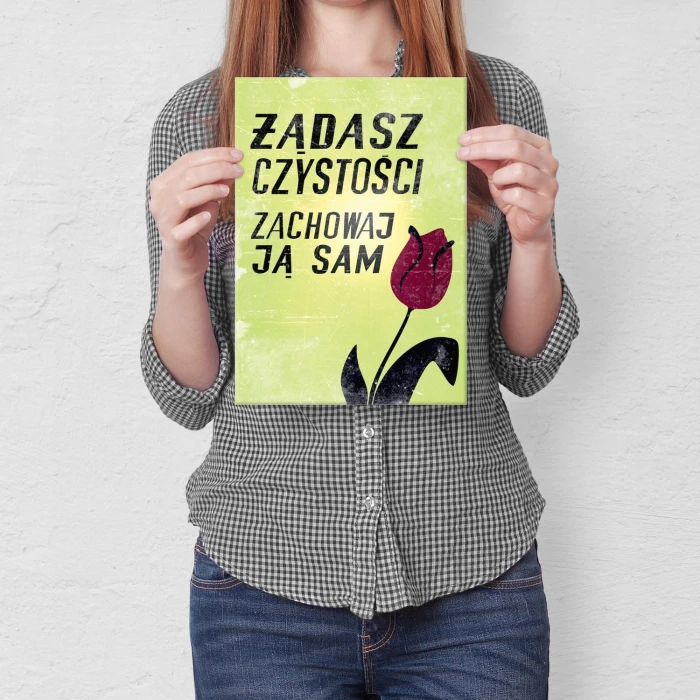 Plakat metalowy Zachowaj czystość