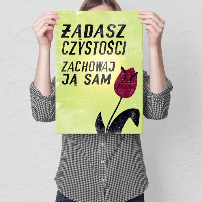 Plakat metalowy Zachowaj czystość
