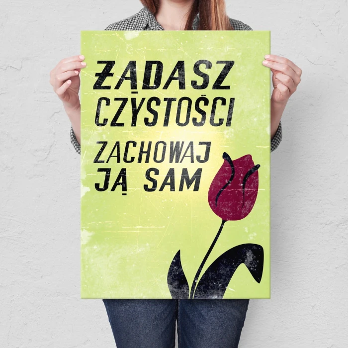 Plakat metalowy Zachowaj czystość