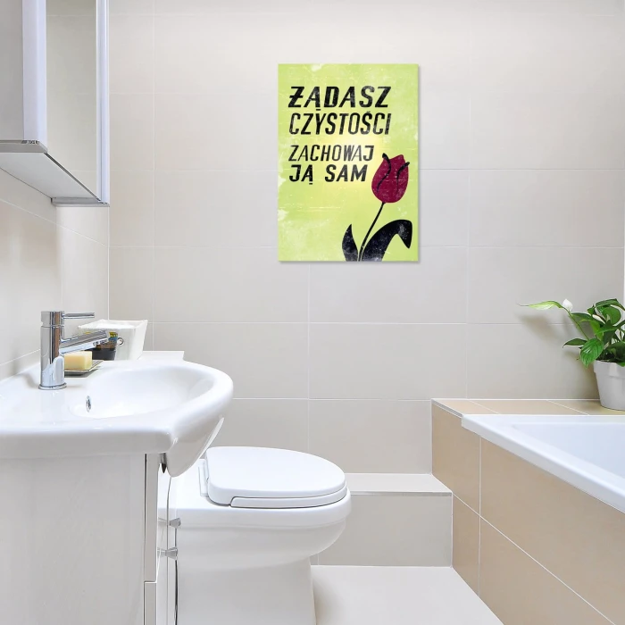 Plakat metalowy Zachowaj czystość