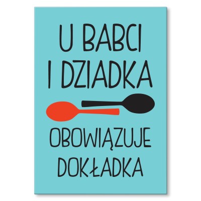 Plakat metalowy U babci i dziadka