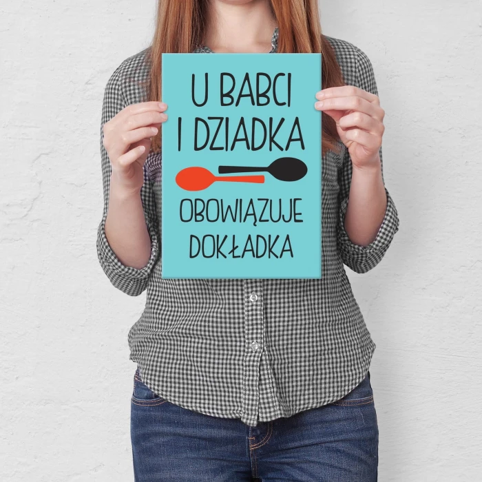 Plakat metalowy U babci i dziadka
