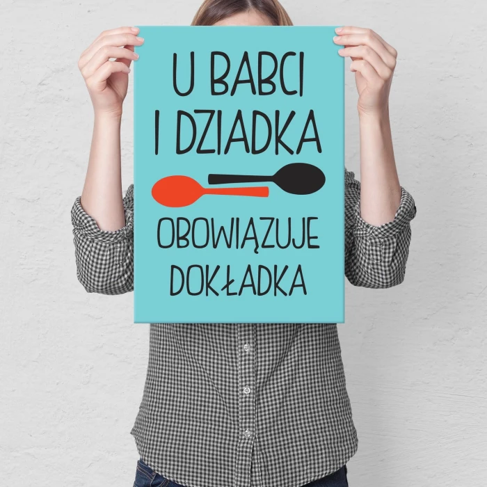 Plakat metalowy U babci i dziadka